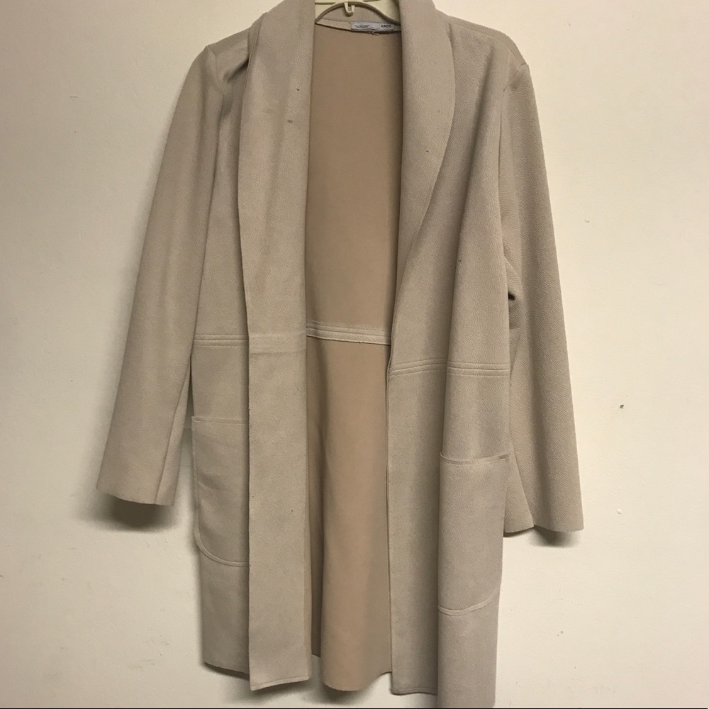 Zara long suede cardigan